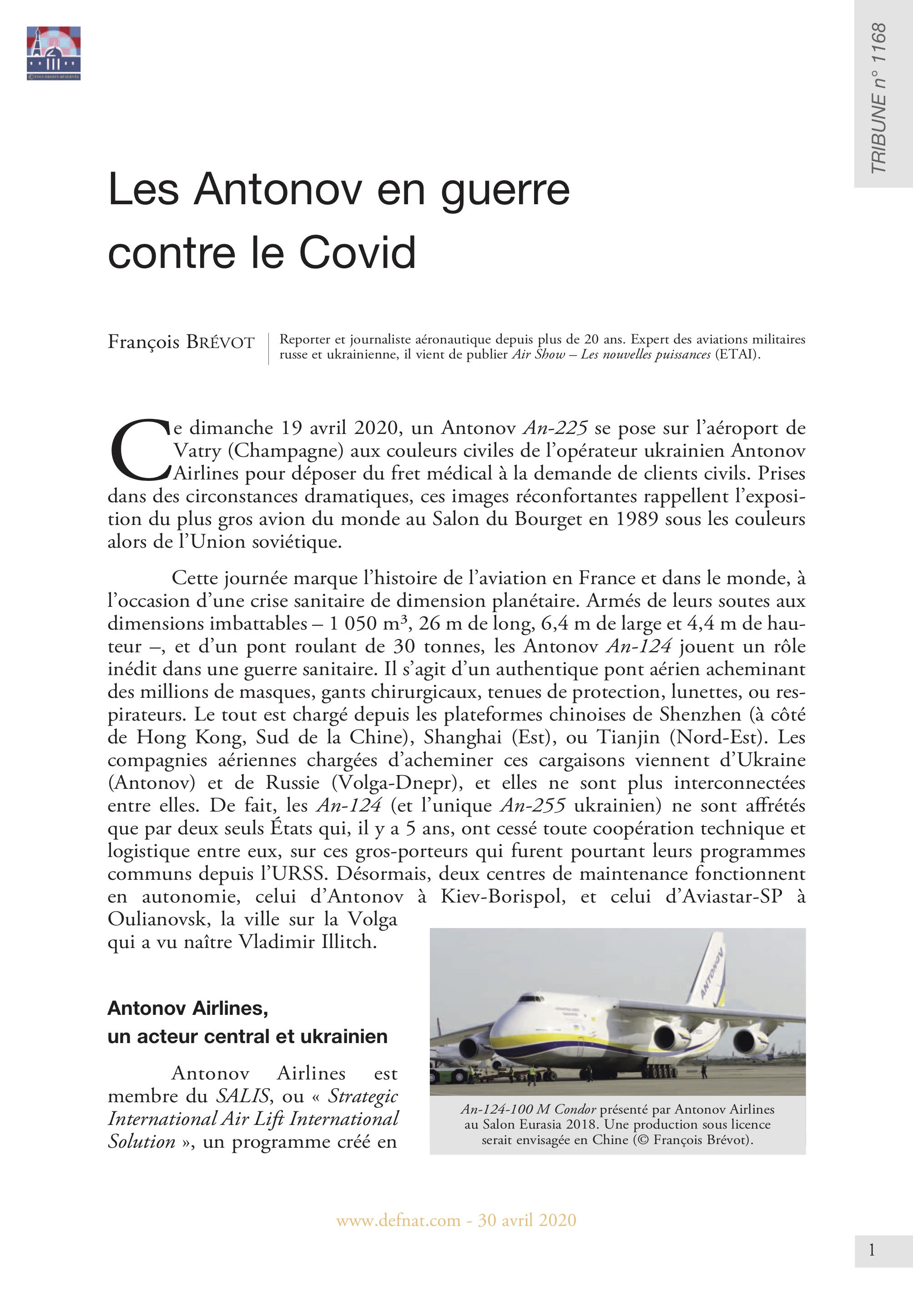 Les Antonov en guerre contre le Covid (T 1168)
